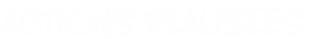 Titre de la page : Actions réalisées avec typographie de la charte graphique